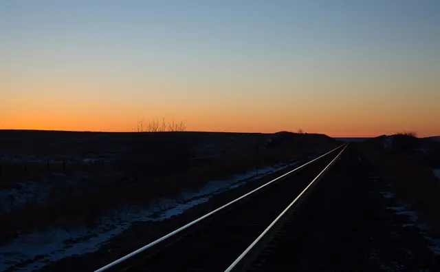 CPR line at dusk